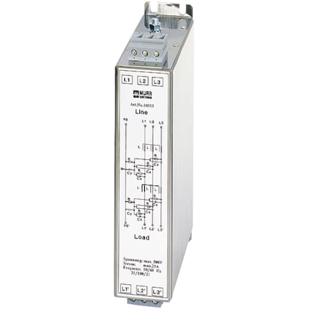 Murrelektronik MEF EMC-FILTER 3-PHASE 2-STAGE, I:12A U:3x500 VAC book-style 10551